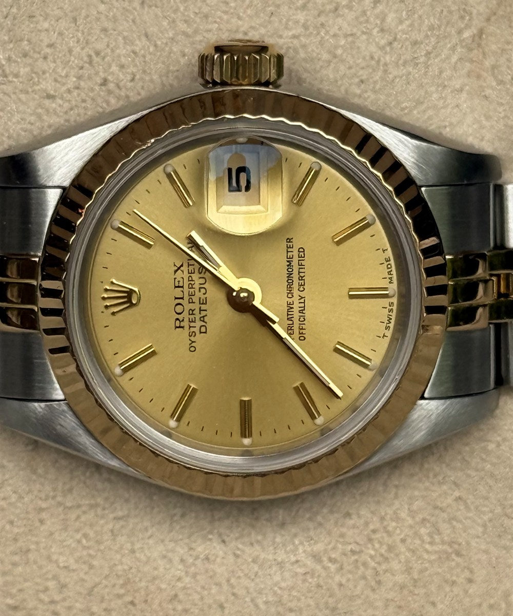 Rolex Lady-Datejust - 69173 - 26 mm - Champagnerfarben