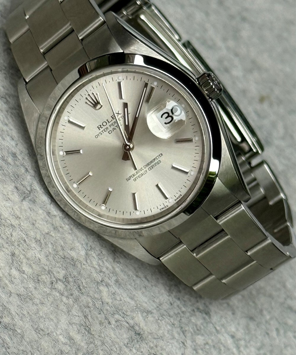Rolex Oyster Perpetual Date - 15200 - 34 mm - Silber