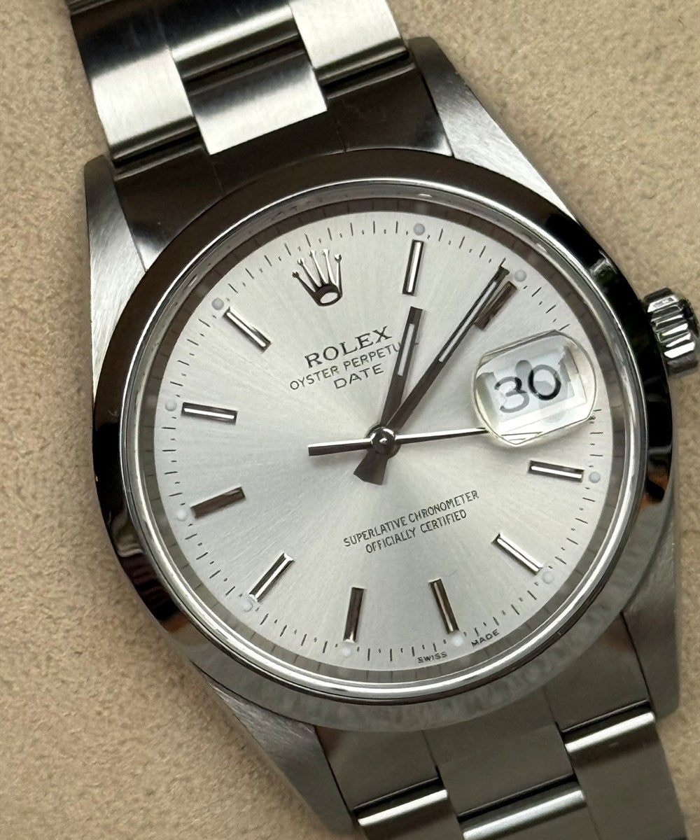 Rolex Oyster Perpetual Date - 15200 - 34 mm - Silber
