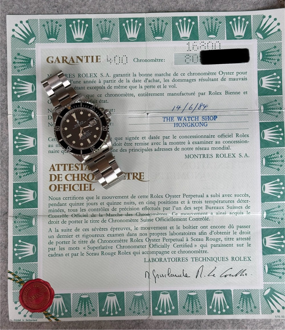 Rolex Submariner Date - 16800 - 40 mm - Schwarz