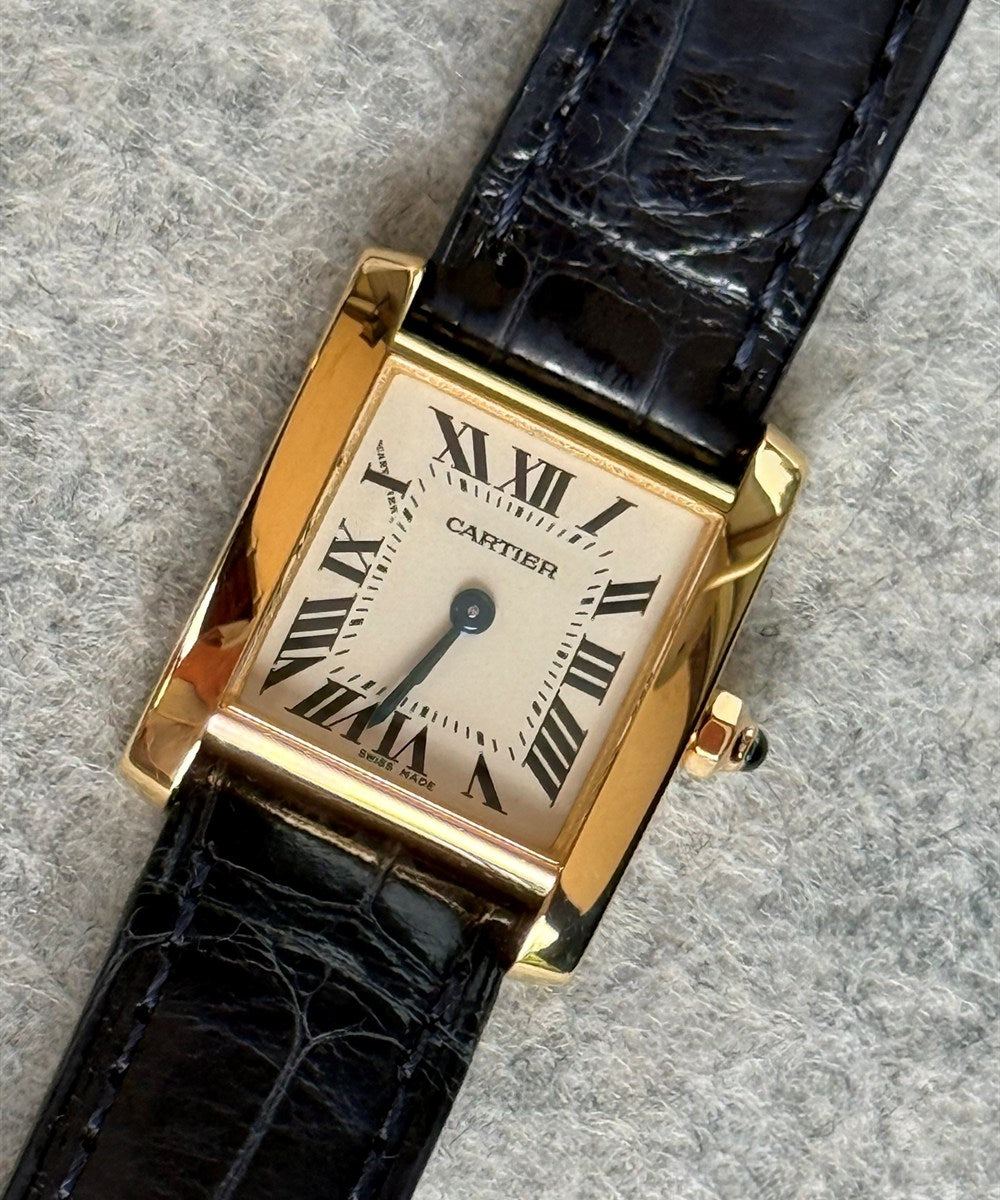 Cartier Tank Française - 2385 - 20 x 25 mm - Champagnerfarben