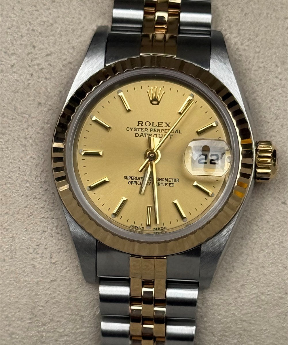 Rolex Lady-Datejust - 79173 - 26 mm - Champagnerfarben