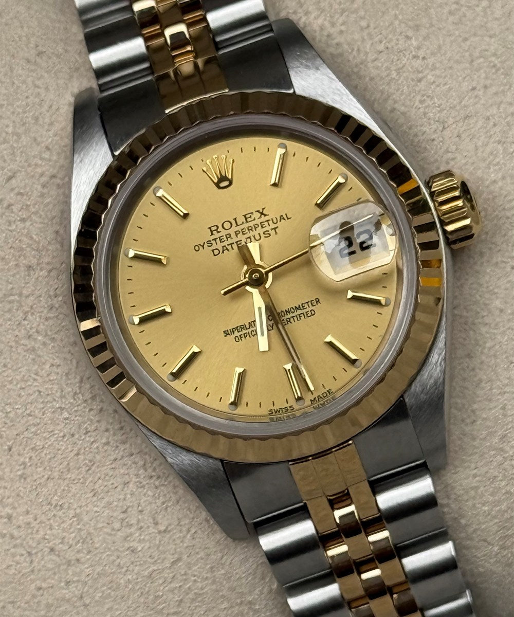 Rolex Lady-Datejust - 79173 - 26 mm - Champagnerfarben