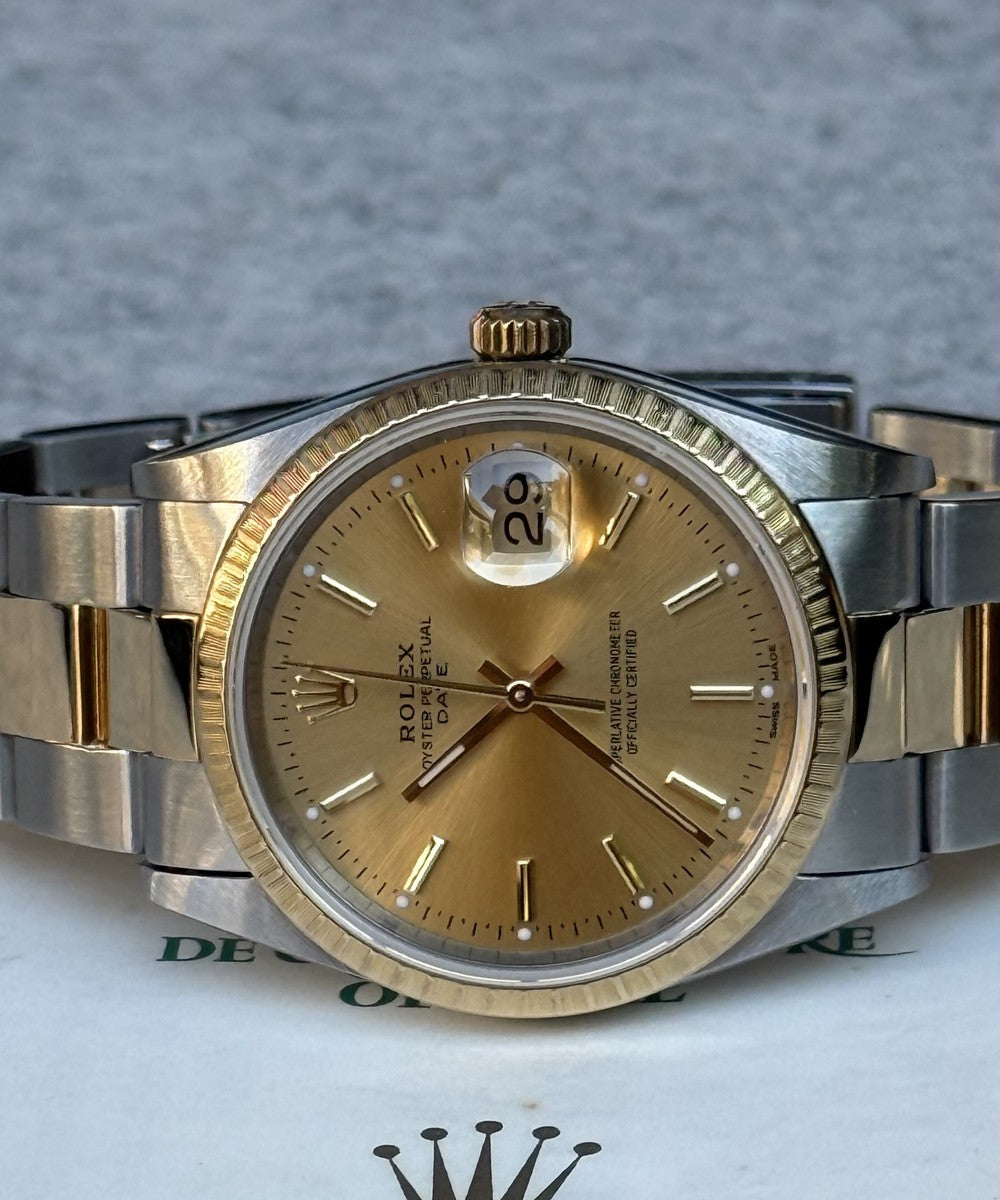 Rolex Oyster Perpetual - 15223 - 34 mm - Champagnerfarben