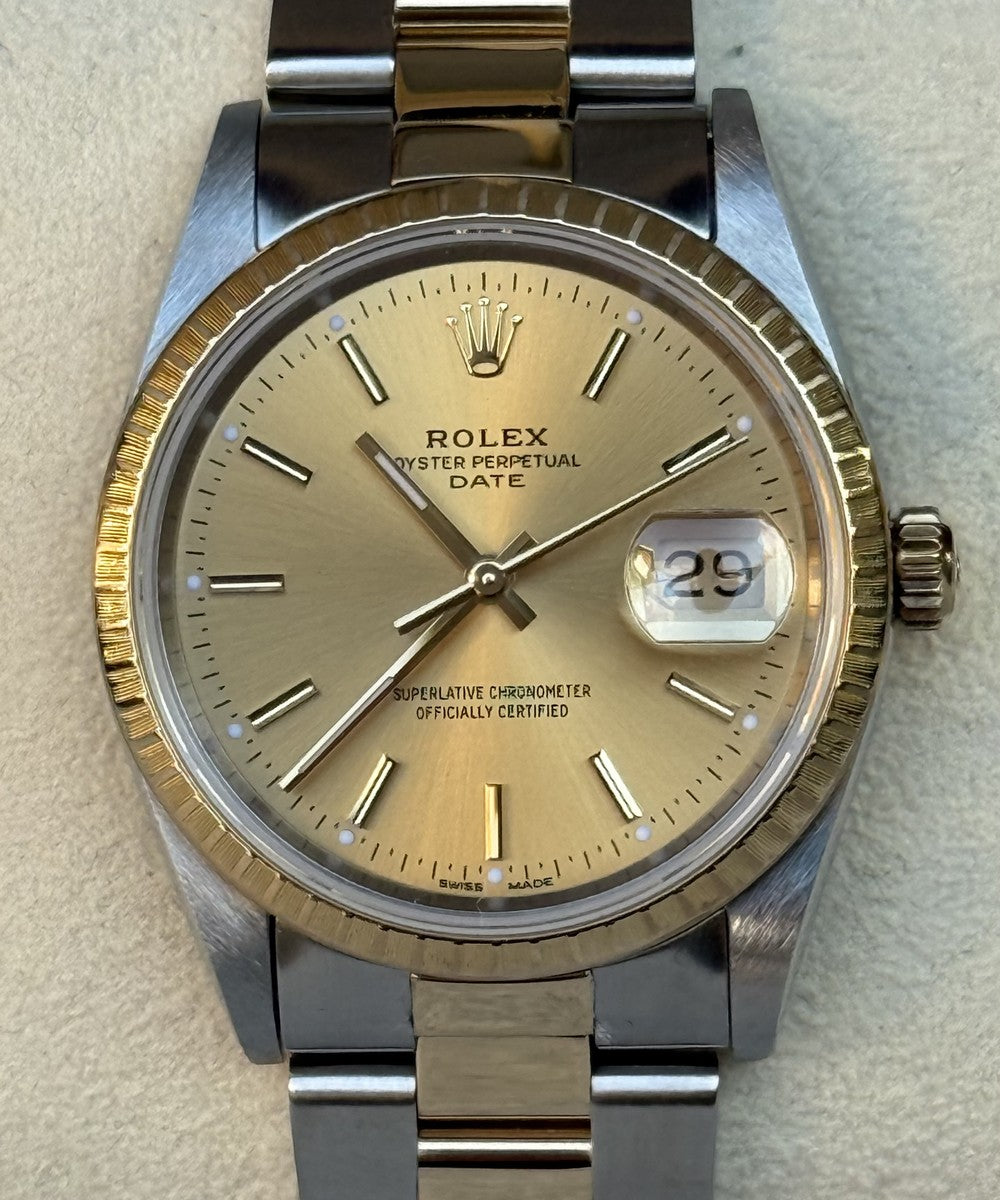 Rolex Oyster Perpetual - 15223 - 34 mm - Champagnerfarben