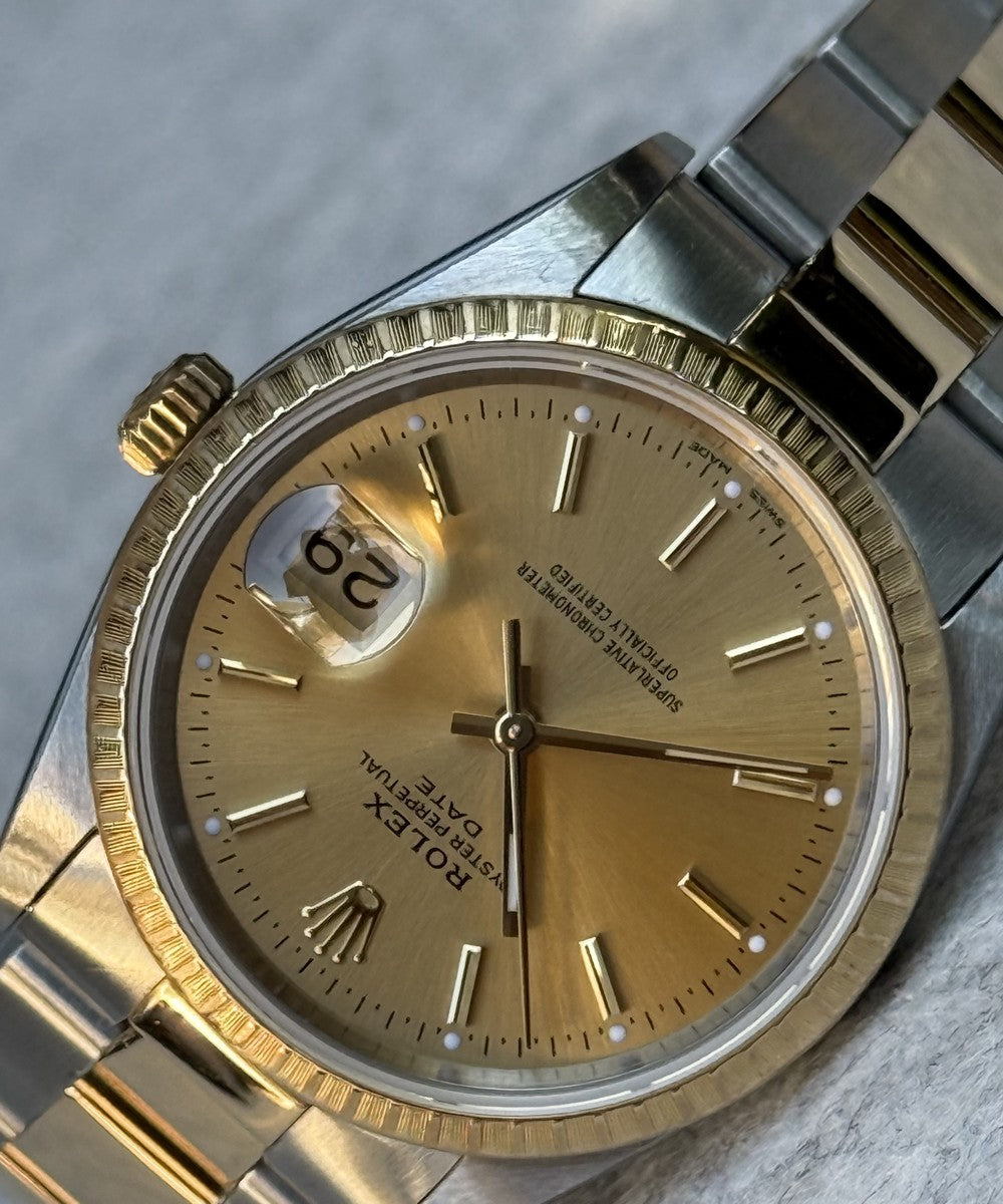 Rolex Oyster Perpetual - 15223 - 34 mm - Champagnerfarben