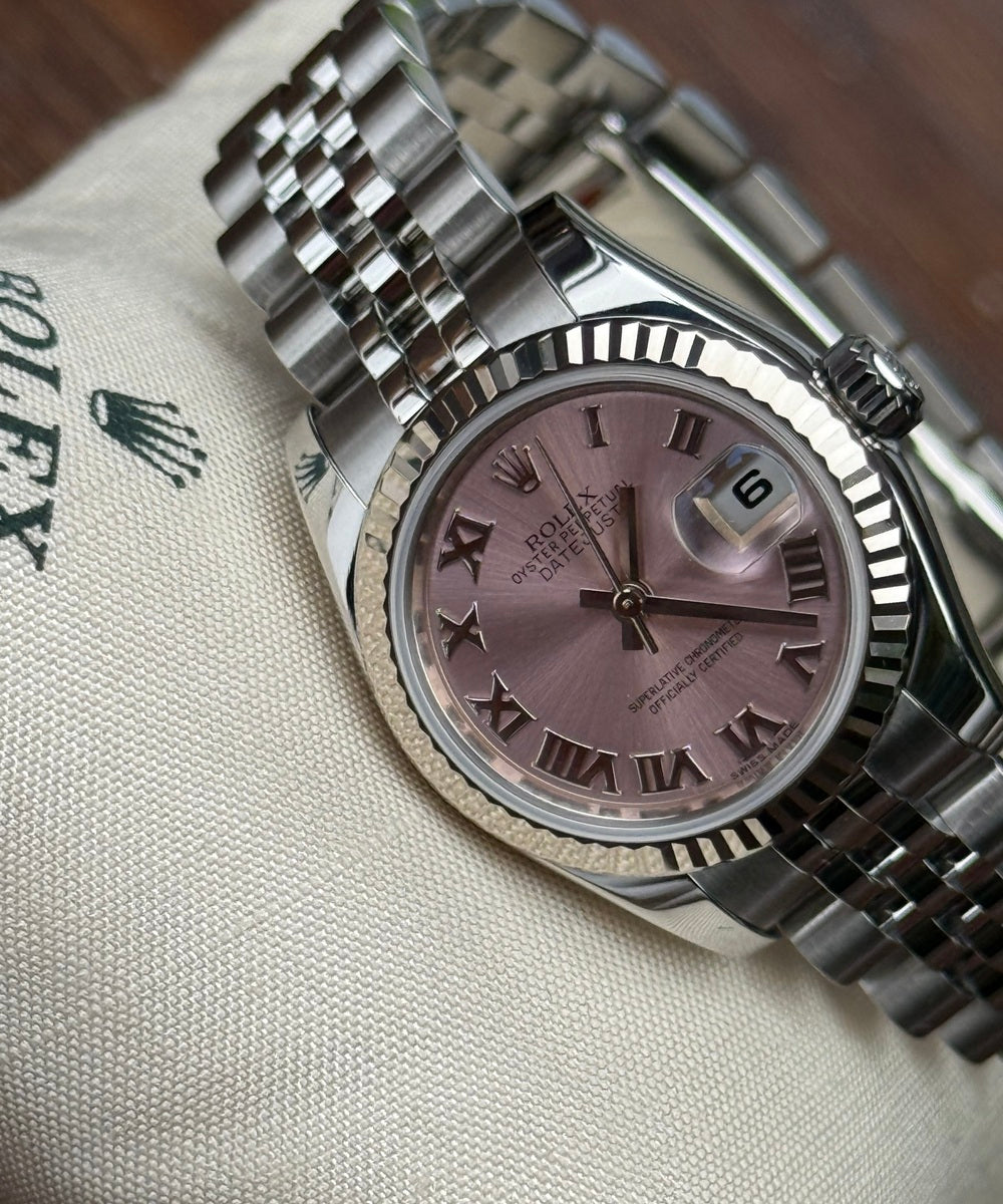 Rolex Lady-Datejust 179174 (Jubilee) - Pink dial Top condition 26mm - Superjubilee