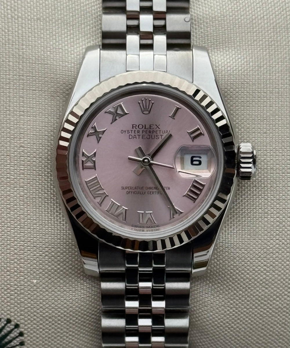 Rolex Lady-Datejust 179174 (Jubilee) - Pink dial Top condition 26mm - Superjubilee
