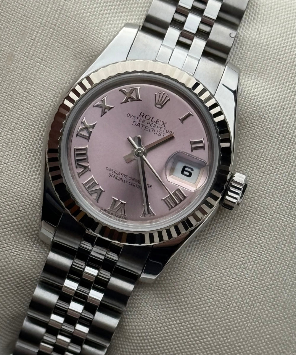 Rolex Lady-Datejust 179174 (Jubilee) - Pink dial Top condition 26mm - Superjubilee