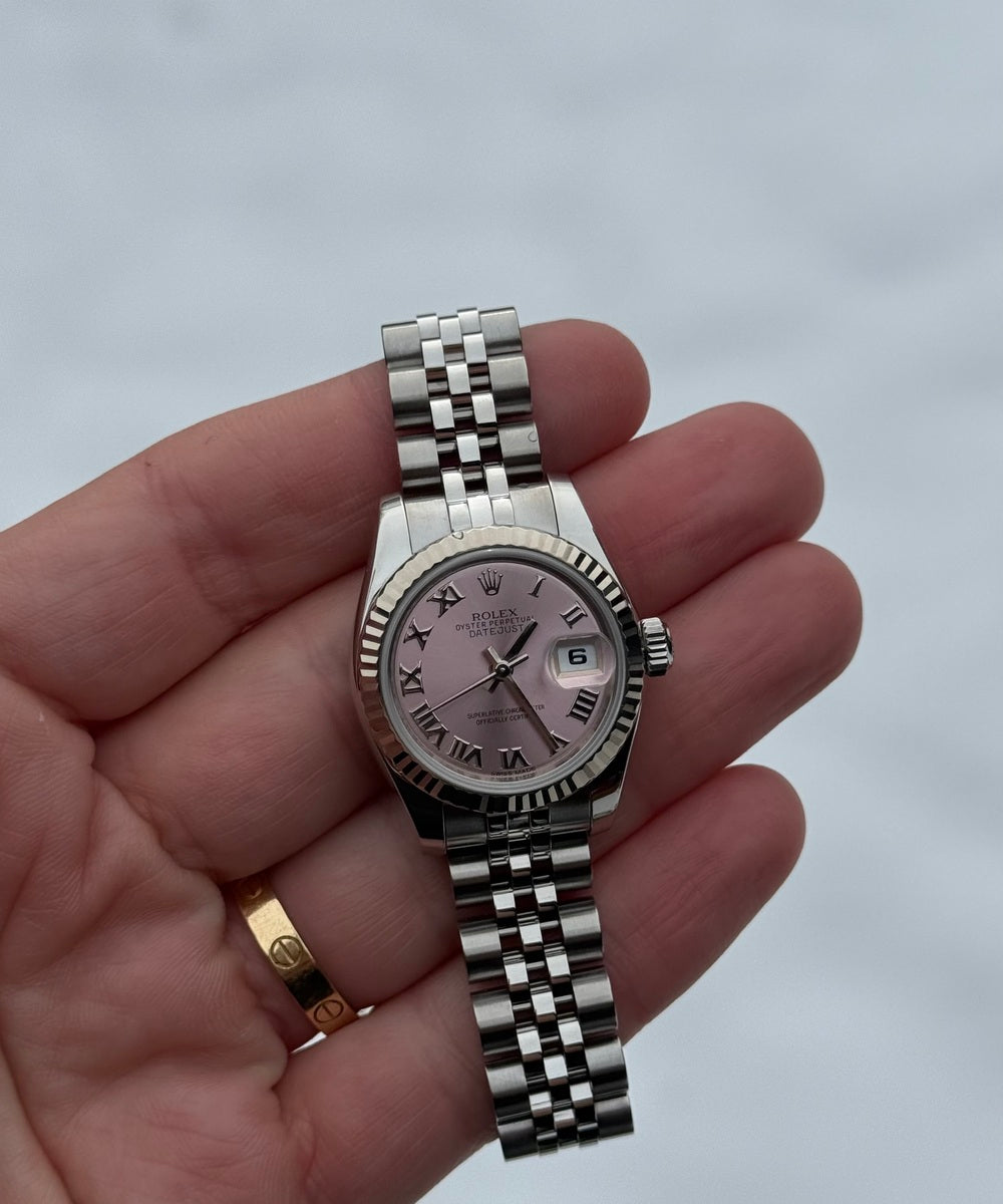Rolex Lady-Datejust 179174 (Jubilee) - Pink dial Top condition 26mm - Superjubilee