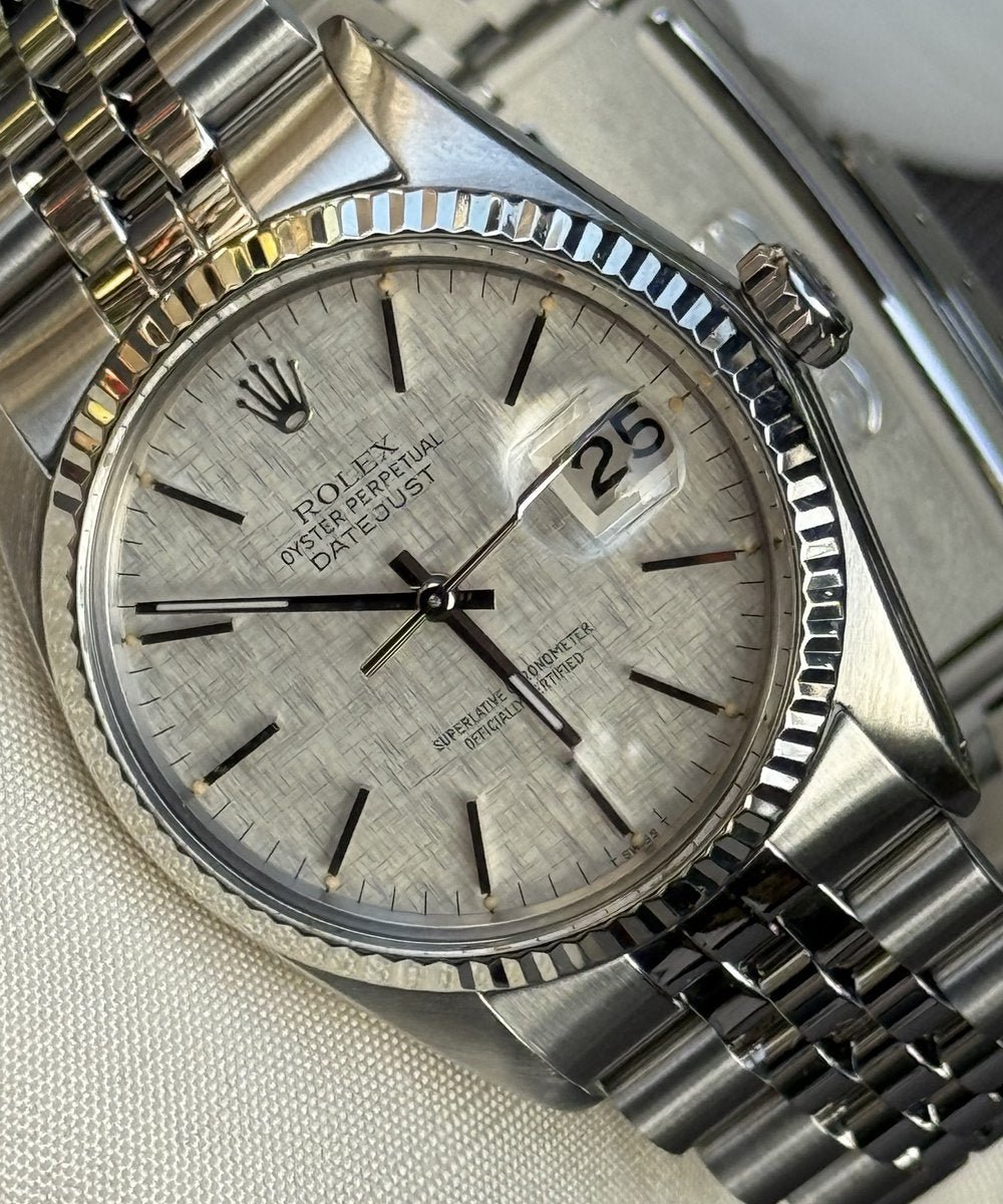 Rolex Datejust 36 16014 - Linen Dial Top Condition + Rolex Service / NFT Card 10/27