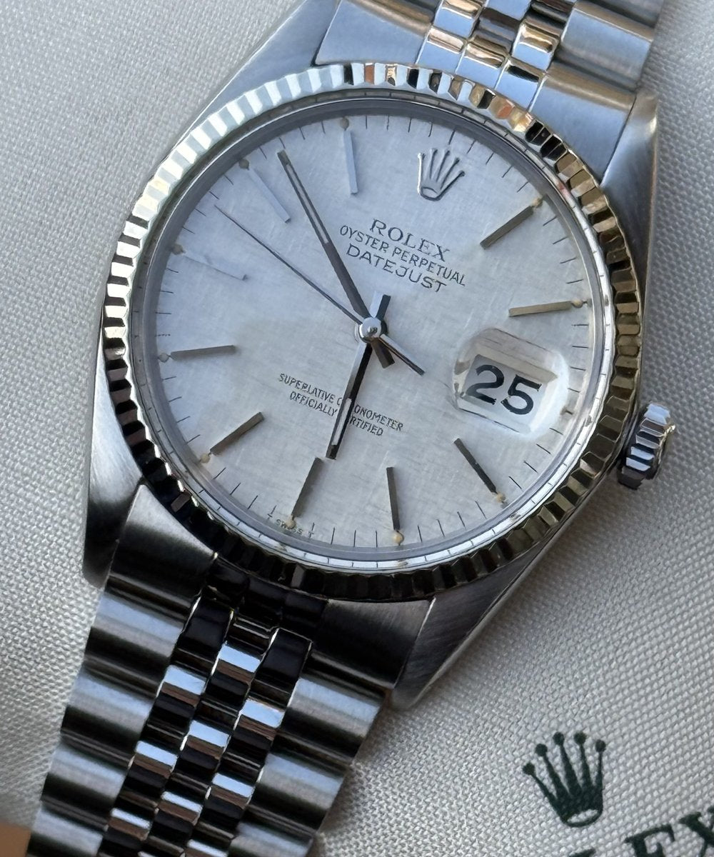 Rolex Datejust 36 16014 - Linen Dial Top Condition + Rolex Service / NFT Card 10/27