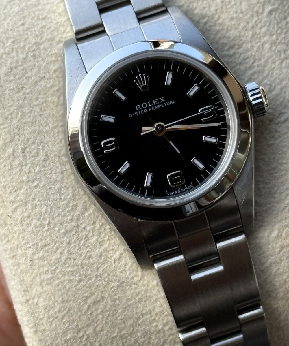 Rolex Oyster Perpetual 76080 (Arabic Dial) - Lady Fullset Top Condition like new