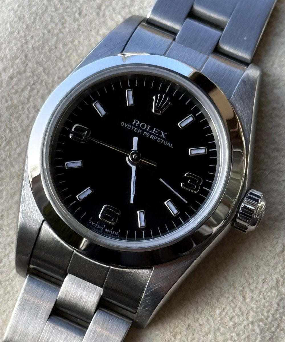 Rolex Oyster Perpetual 76080 (Arabic Dial) - Lady Fullset Top Condition like new