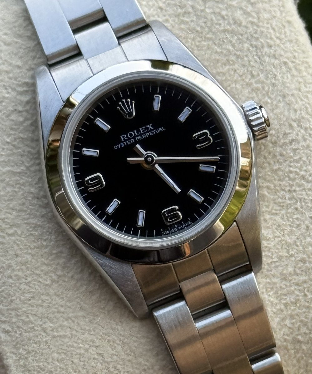 Rolex Oyster Perpetual 76080 (Arabic Dial) - Lady Fullset Top Condition like new