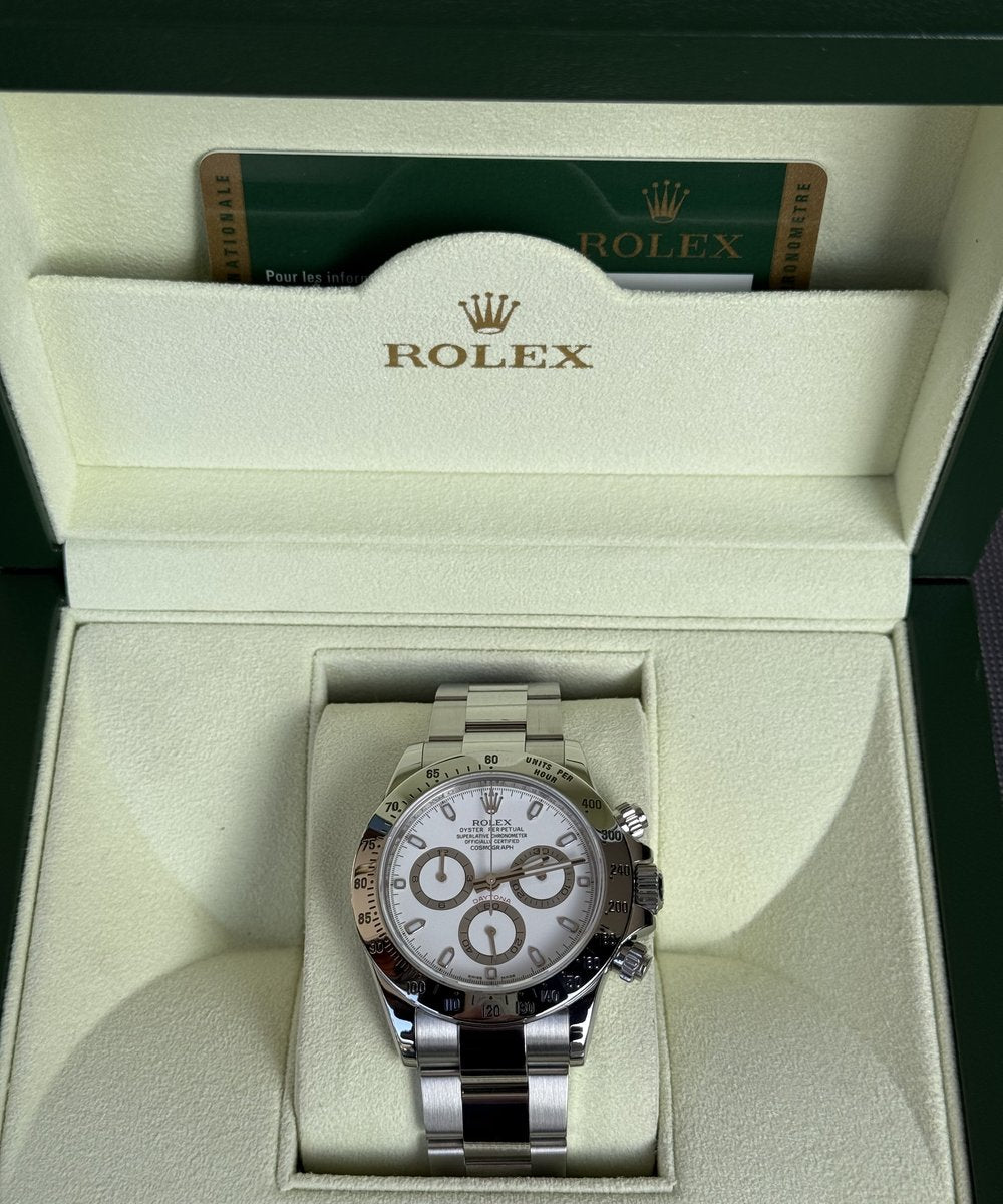Rolex Daytona 116520 (Daytona (1988-2015)) - Excellent condition like new! Fullset - big clasp