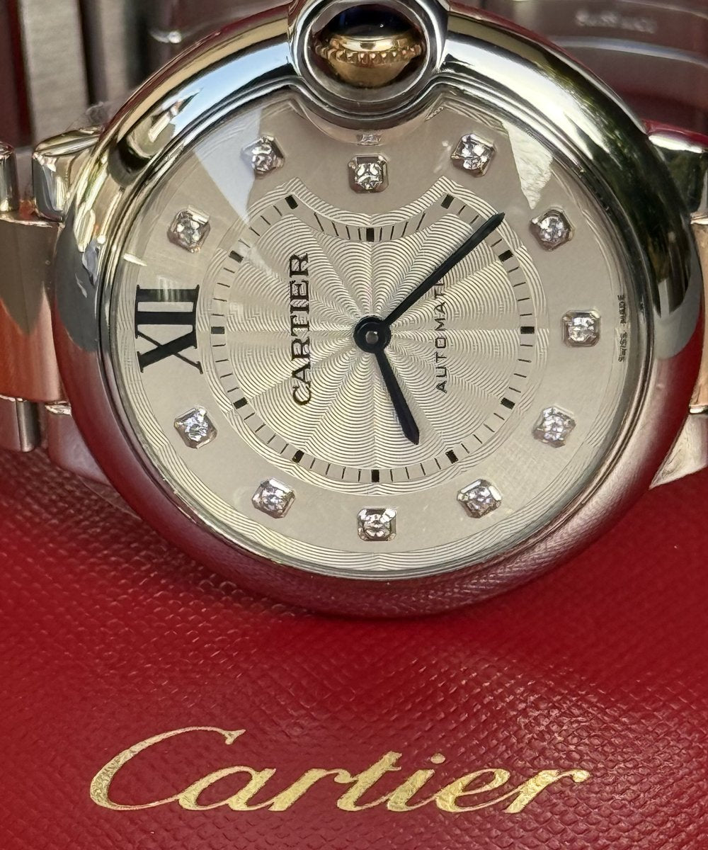 Cartier Ballon Bleu 36mm WE902031 - Rosegold/steel diamond dial - top condition