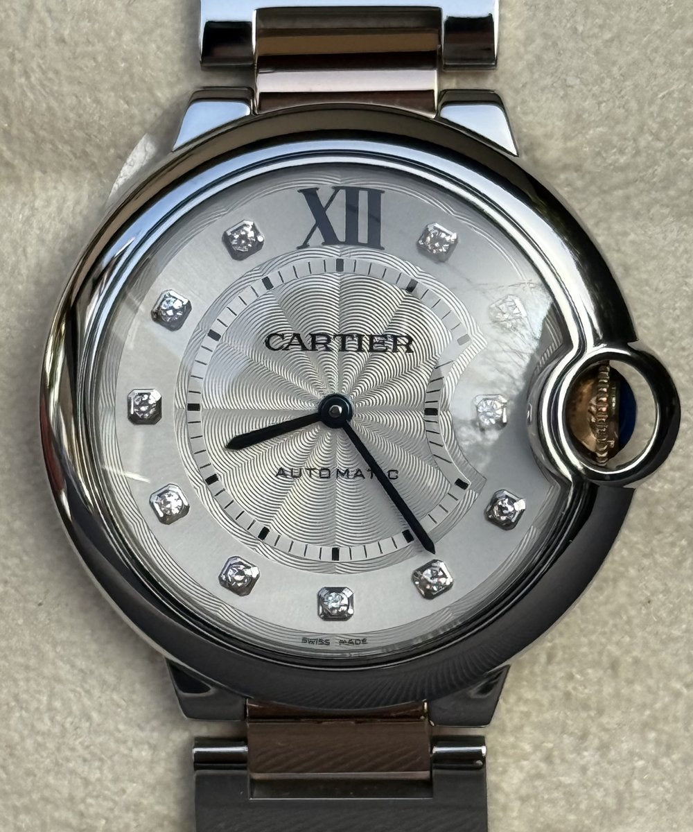 Cartier Ballon Bleu 36mm WE902031 - Rosegold/steel diamond dial - top condition