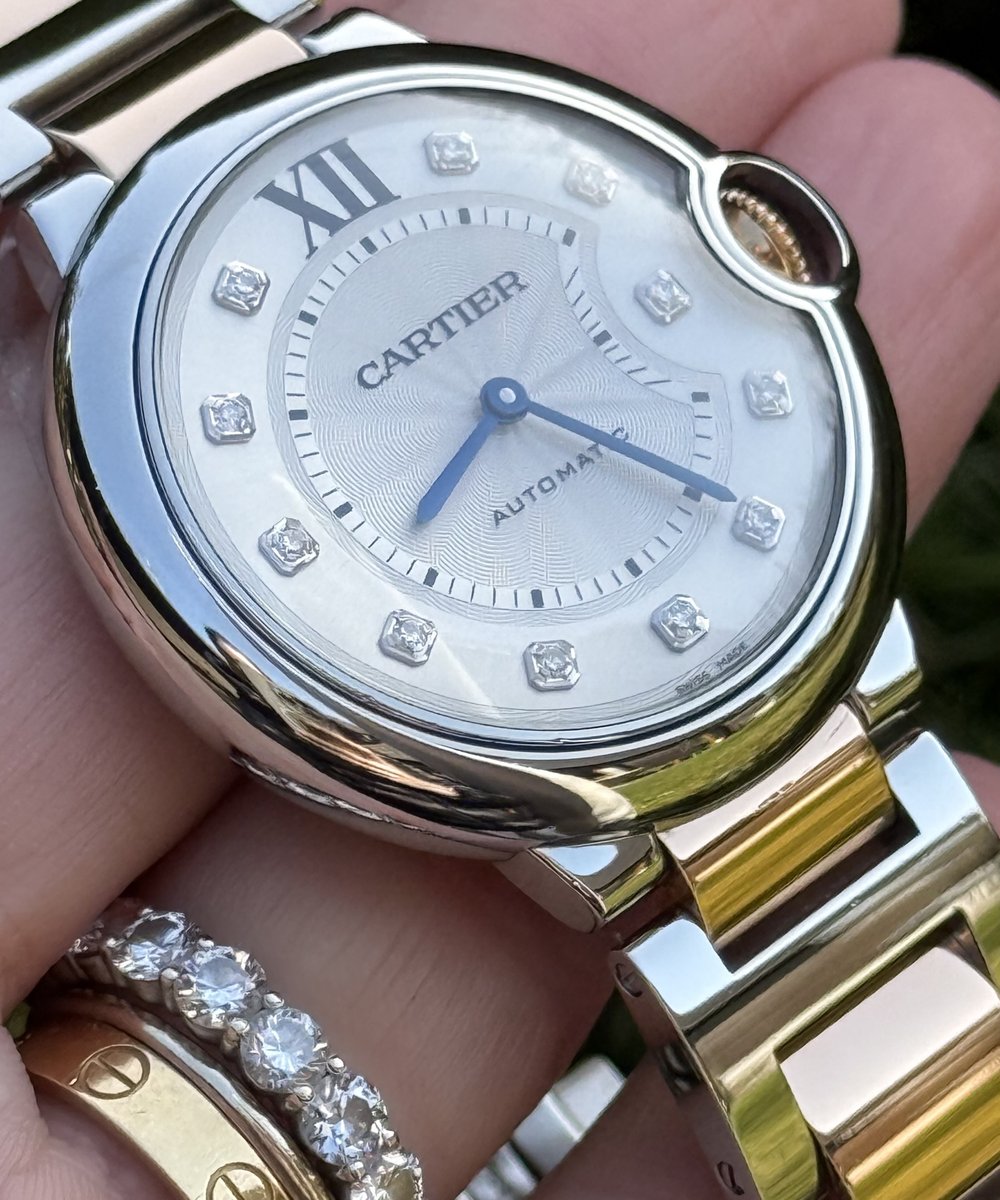 Cartier Ballon Bleu 36mm WE902031 - Rosegold/steel diamond dial - top condition