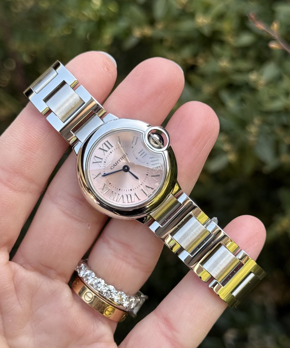 Cartier Ballon Bleu 28mm 3009 - Pink dial - Fullset / Top condition