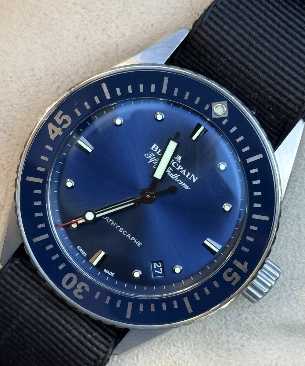 Blancpain Fifty Fathoms Bathyscaphe - 5100-1140 - 38 mm - Blau