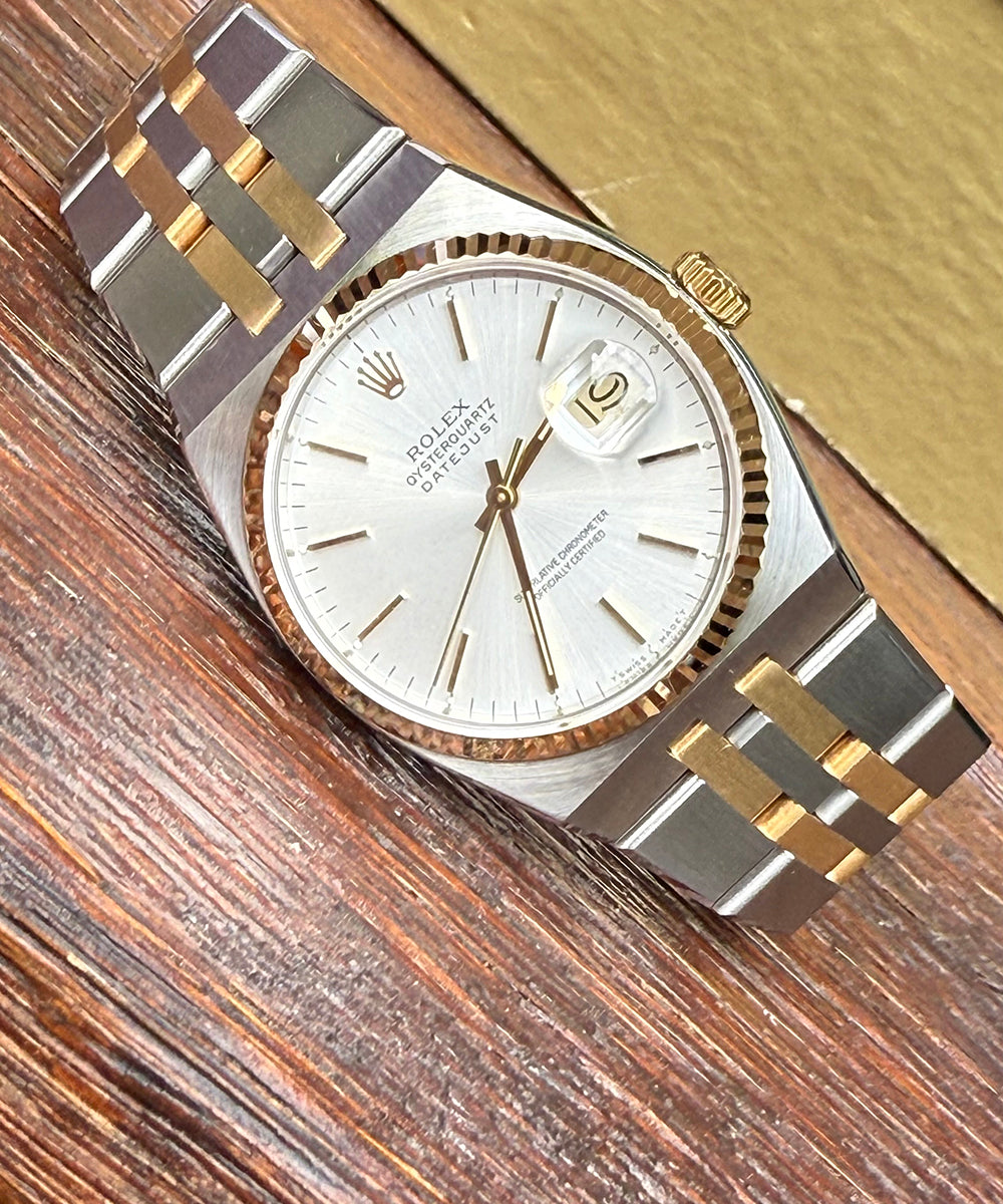 Rolex - Datejust Oysterquartz - 17013 - 36 × 42 mm - perfect collectors piece like NOS Bucherer papers