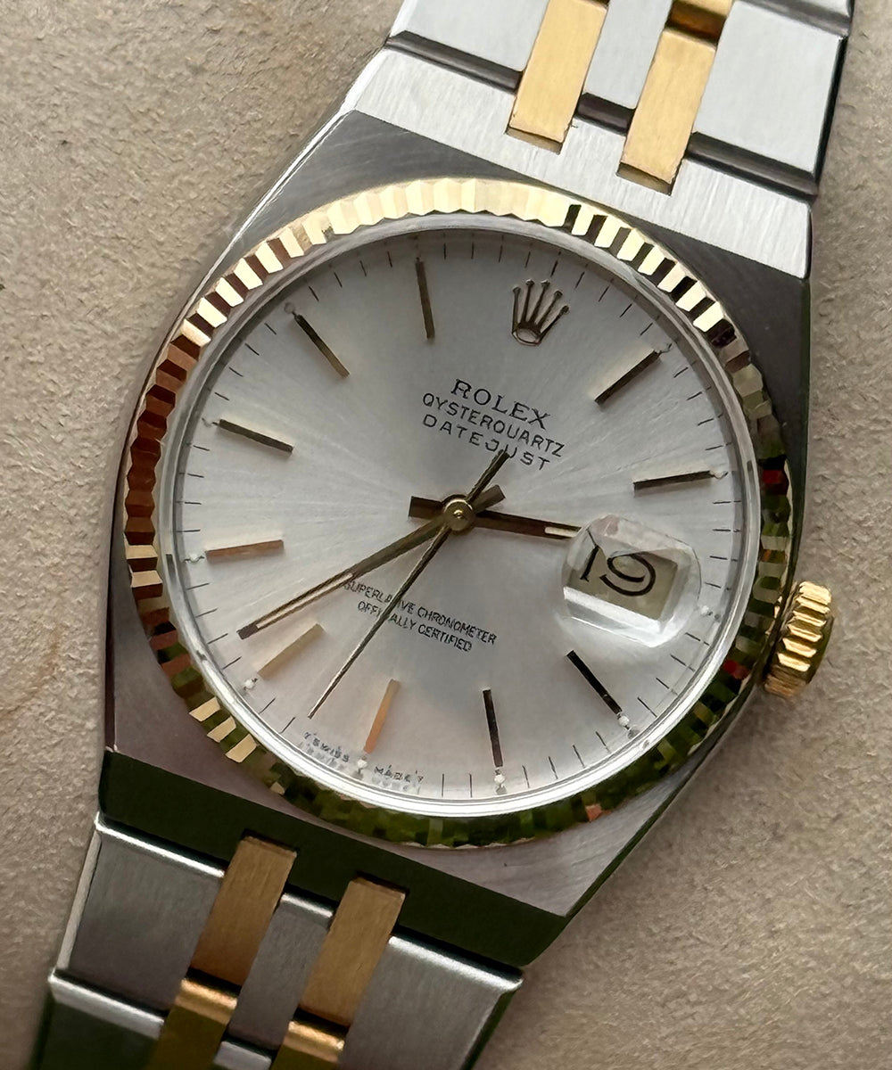 Rolex - Datejust Oysterquartz - 17013 - 36 × 42 mm - perfect collectors piece like NOS Bucherer papers