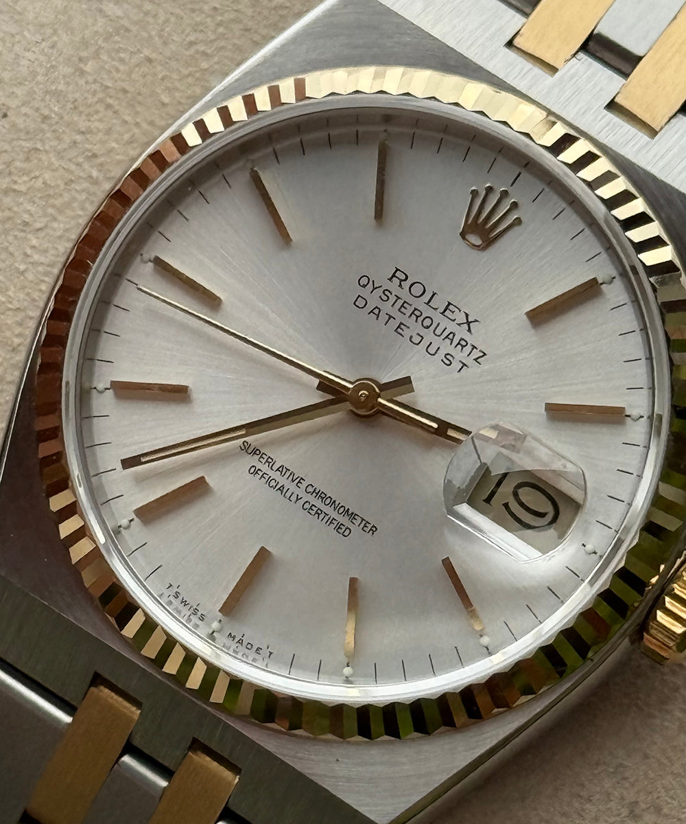 Rolex - Datejust Oysterquartz - 17013 - 36 × 42 mm - perfect collectors piece like NOS Bucherer papers