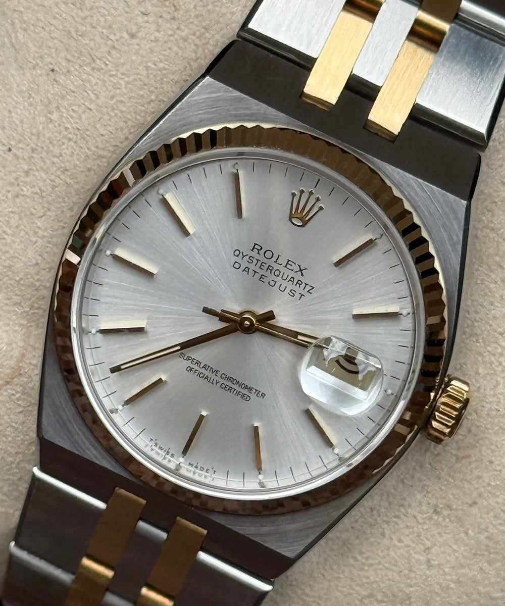 Rolex - Datejust Oysterquartz - 17013 - 36 × 42 mm - perfect collectors piece like NOS Bucherer papers