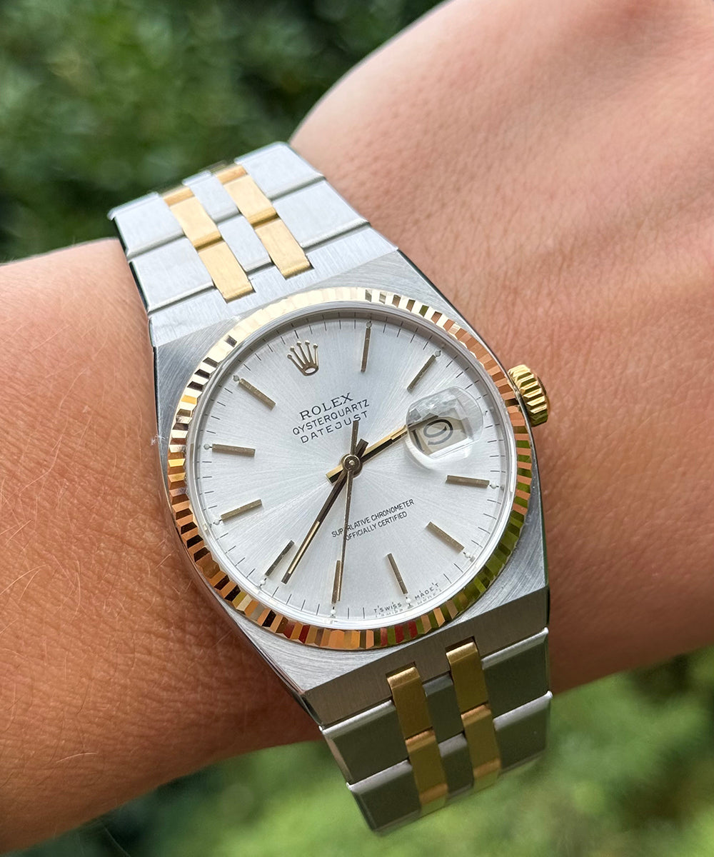 Rolex - Datejust Oysterquartz - 17013 - 36 × 42 mm - perfect collectors piece like NOS Bucherer papers