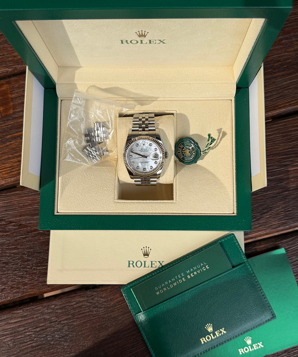 Rolex - Datejust 36 - 116234 - 36 mm - MOP Dial, beautyful light blue perlmutt discontinued