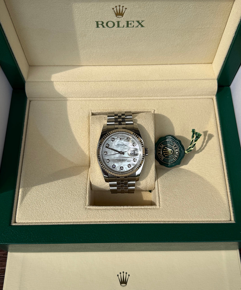 Rolex - Datejust 36 - 116234 - 36 mm - MOP Dial, beautyful light blue perlmutt discontinued