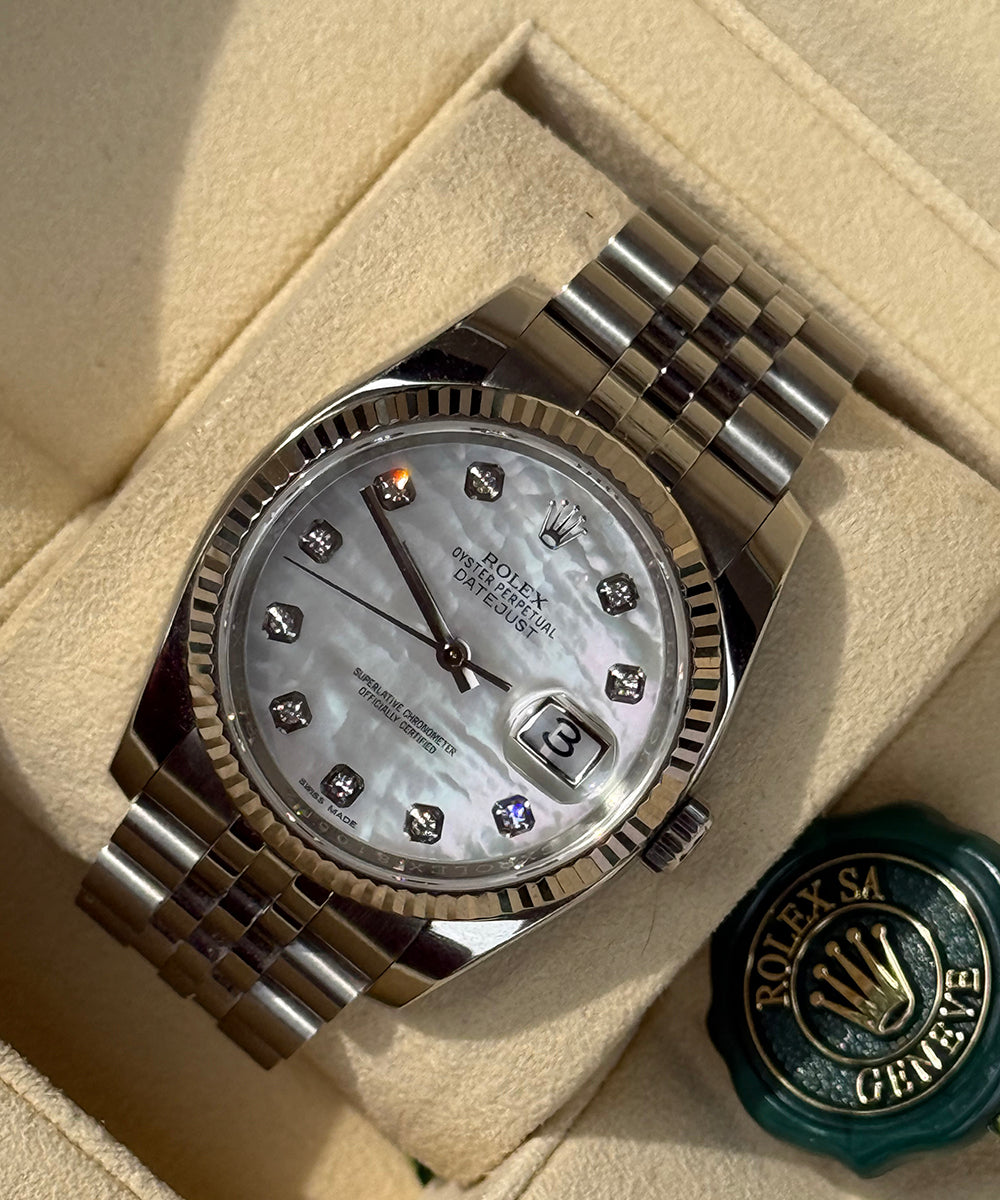 Rolex - Datejust 36 - 116234 - 36 mm - MOP Dial, beautyful light blue perlmutt discontinued