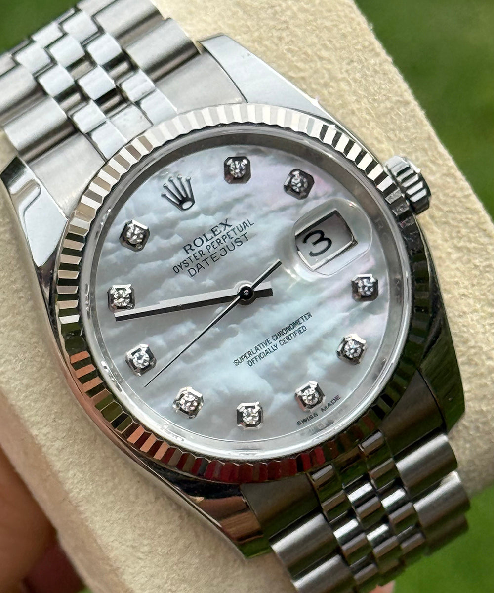 Rolex - Datejust 36 - 116234 - 36 mm - MOP Dial, beautyful light blue perlmutt discontinued