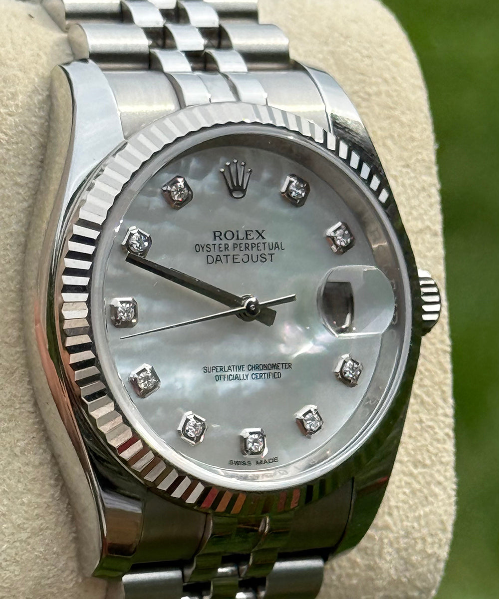 Rolex - Datejust 36 - 116234 - 36 mm - MOP Dial, beautyful light blue perlmutt discontinued