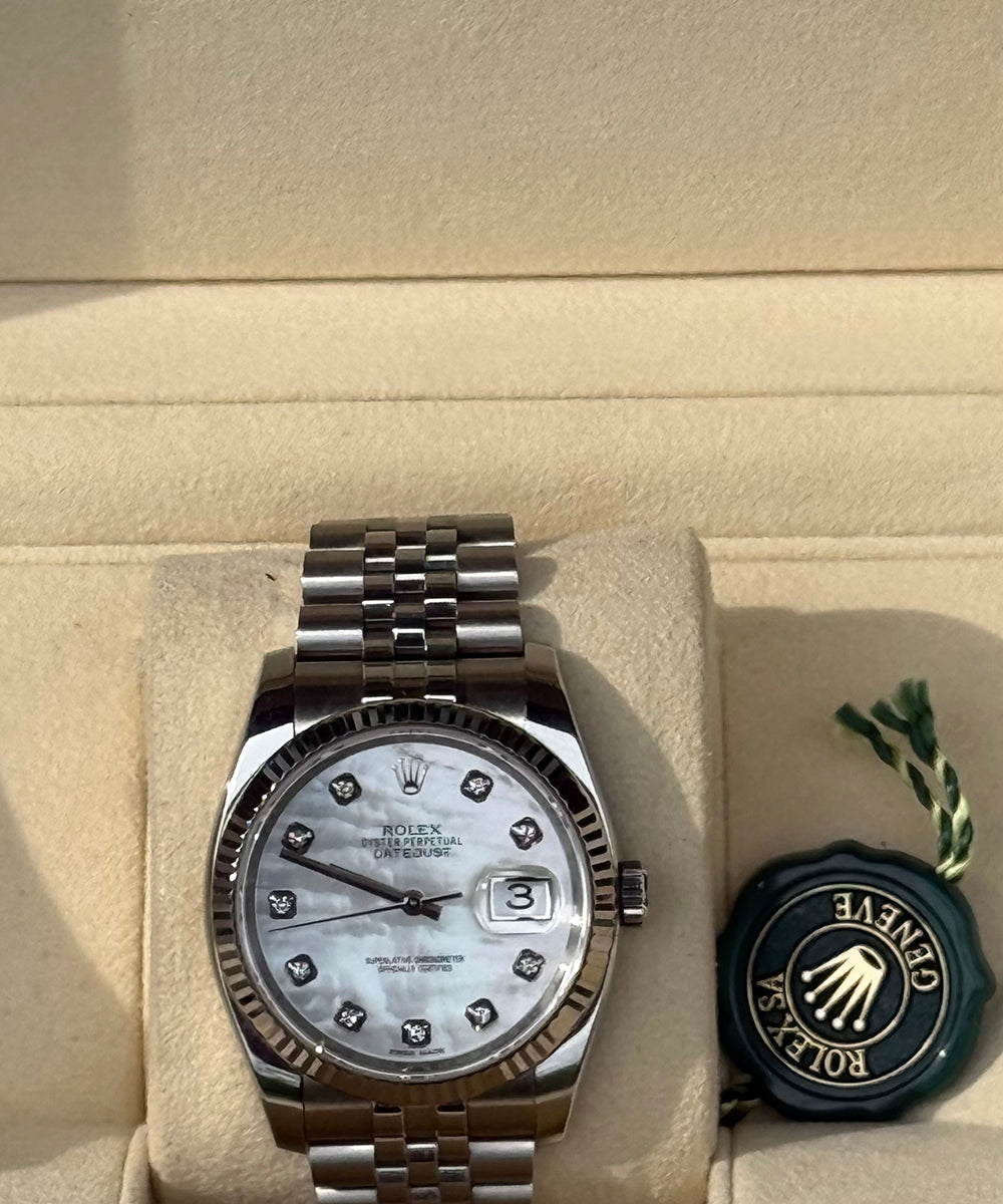 Rolex - Datejust 36 - 116234 - 36 mm - MOP Dial, beautyful light blue perlmutt discontinued