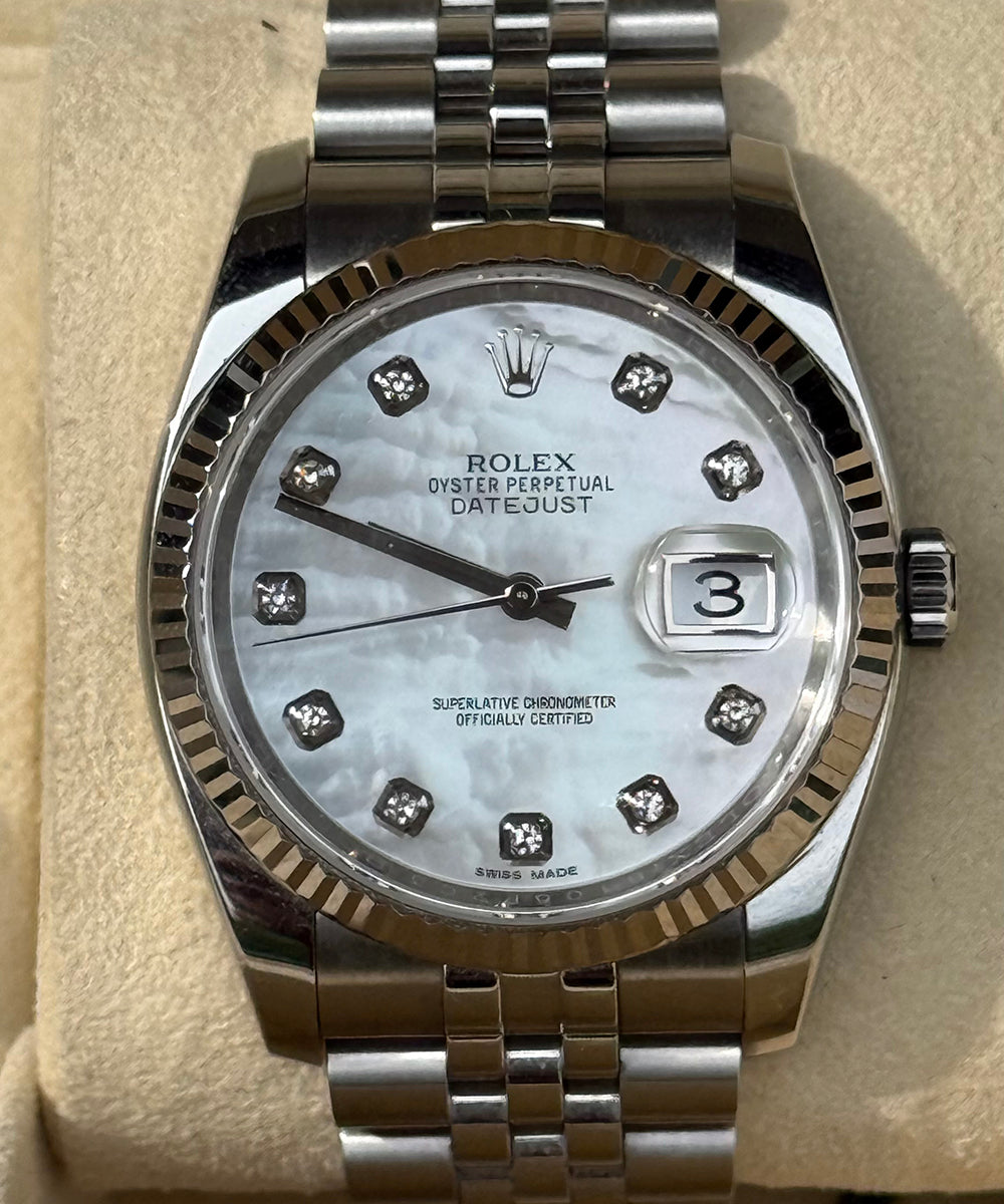 Rolex - Datejust 36 - 116234 - 36 mm - MOP Dial, beautyful light blue perlmutt discontinued