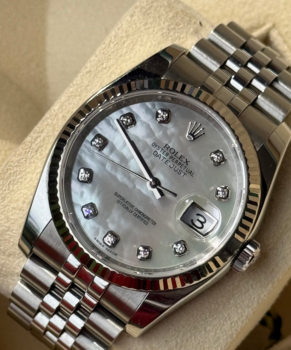 Rolex - Datejust 36 - 116234 - 36 mm - MOP Dial, beautyful light blue perlmutt discontinued