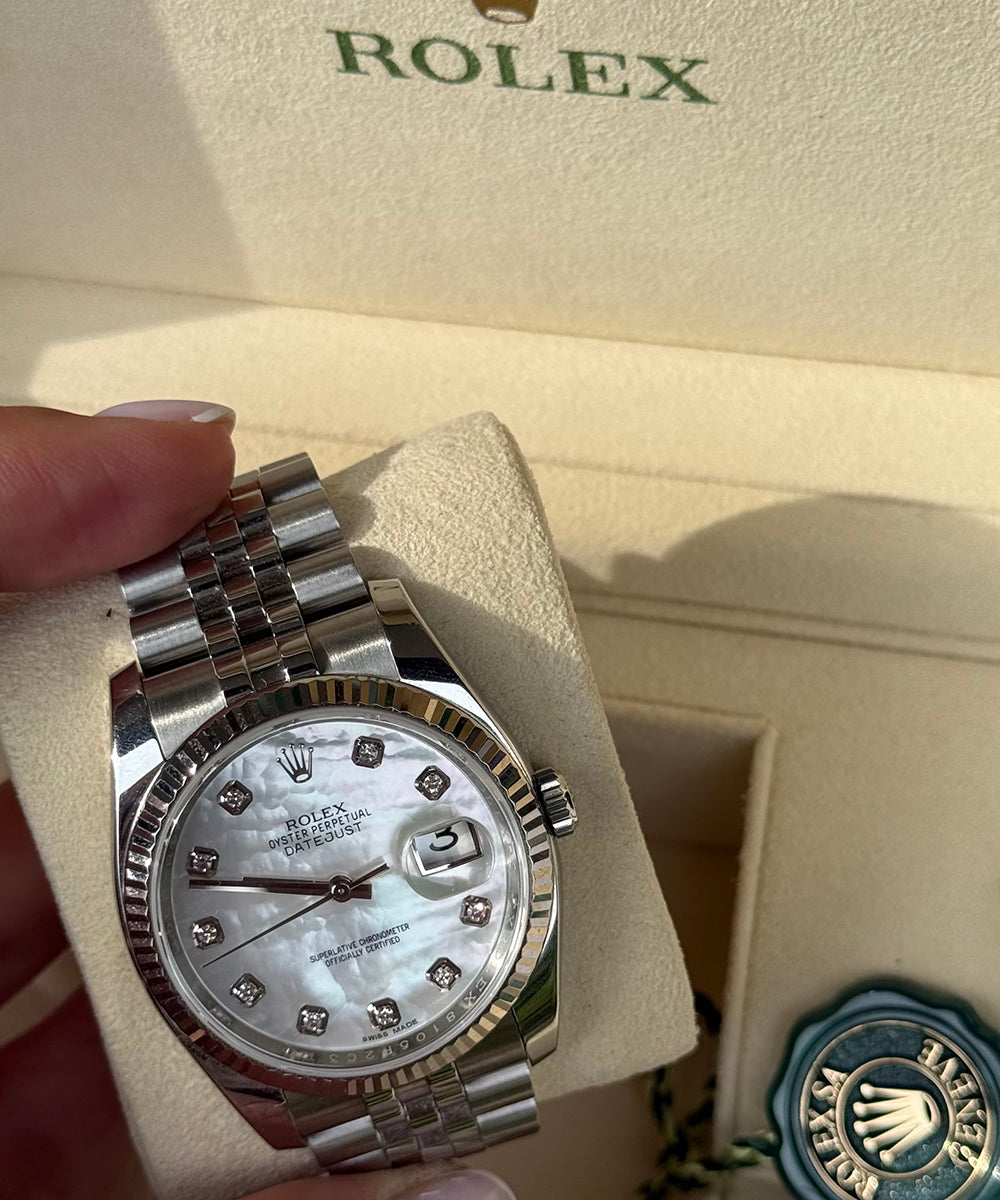 Rolex - Datejust 36 - 116234 - 36 mm - MOP Dial, beautyful light blue perlmutt discontinued