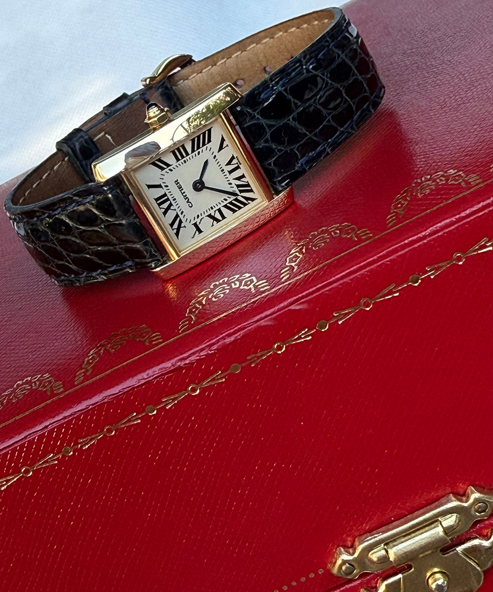 Cartier - Tank Française - W51012Q4 - 25 x 30 mm - top condition full set