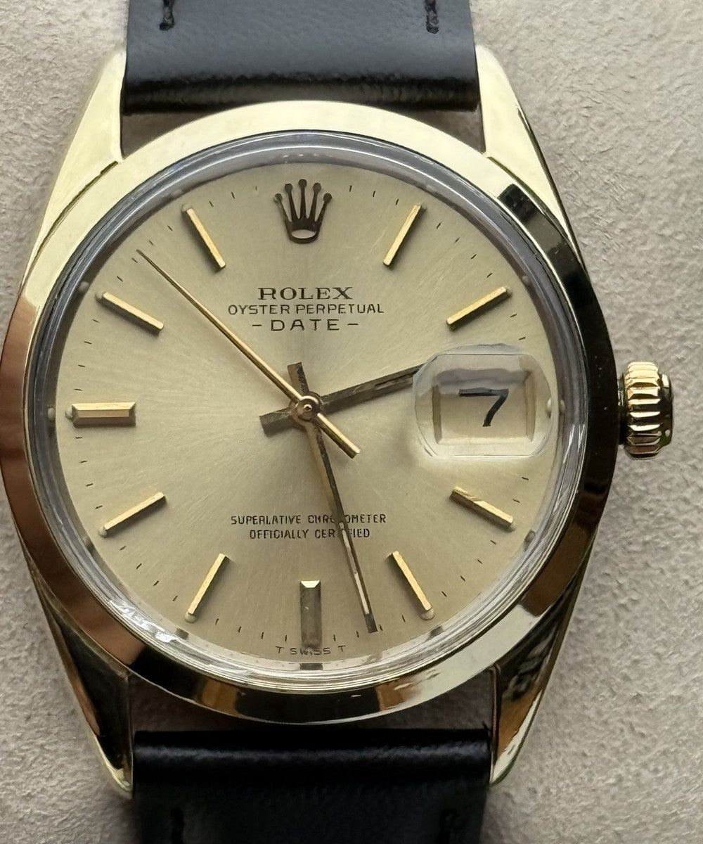 Rolex Oyster Perpetual Date 34 mm - 1550 - champagnerfarben