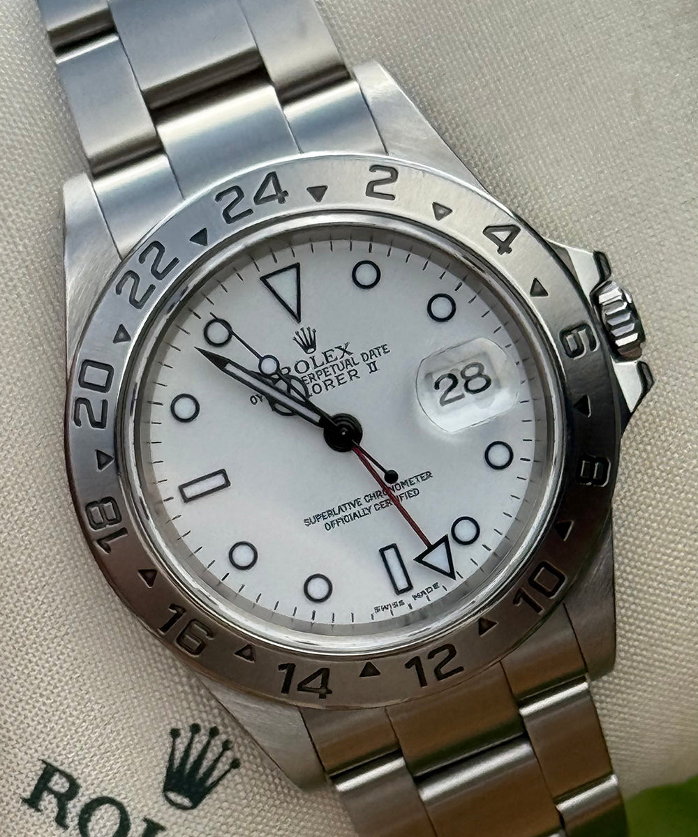 Rolex - Explorer II Polar - 40 mm – Solid End Links, Superluminova