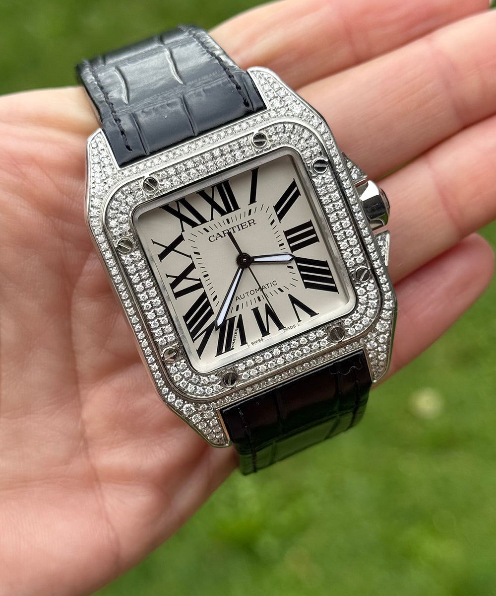 Cartier - Santos 100 XL - 2656 (Santos Diamond) - 38 x 51 mm
