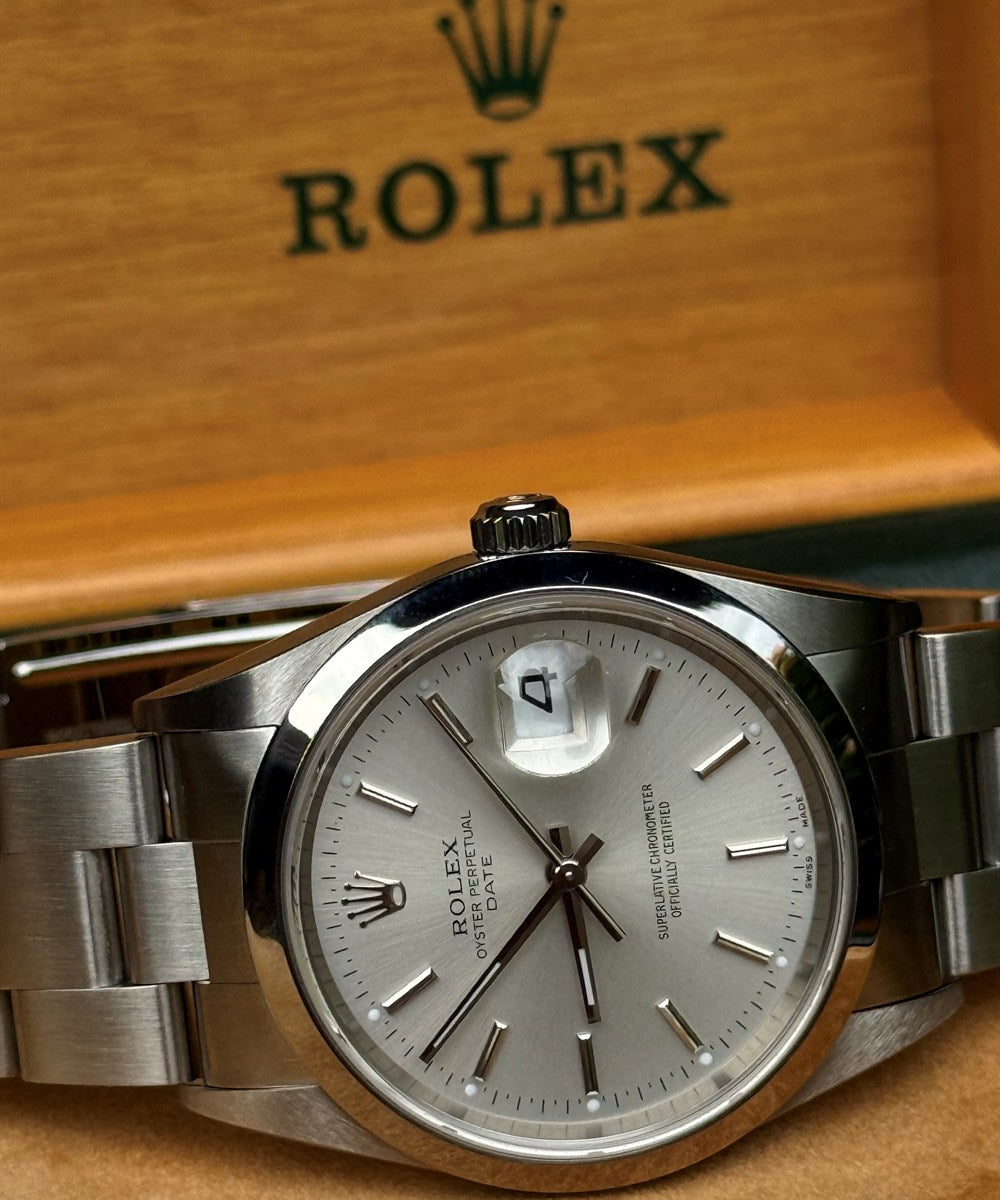 Rolex Oyster Perpetual Date - 15200 - 34 mm - Silber