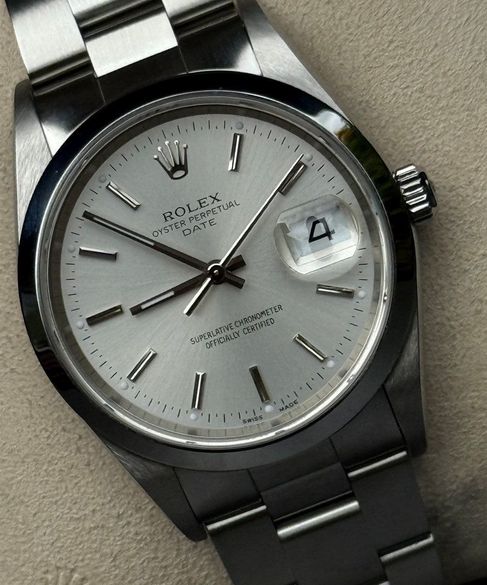 Rolex Oyster Perpetual Date - 15200 - 34 mm - Silber
