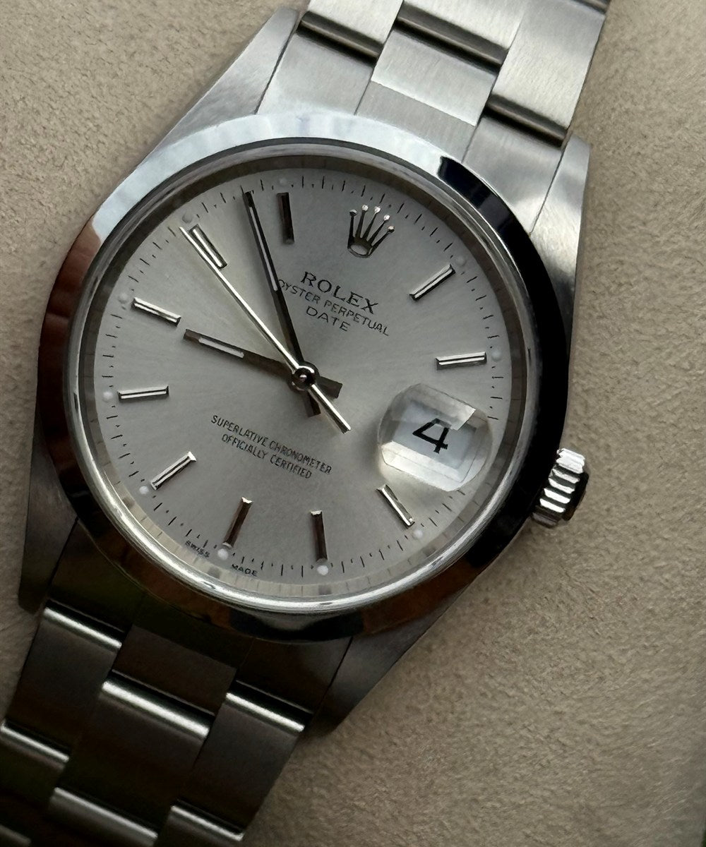 Rolex Oyster Perpetual Date - 15200 - 34 mm - Silber