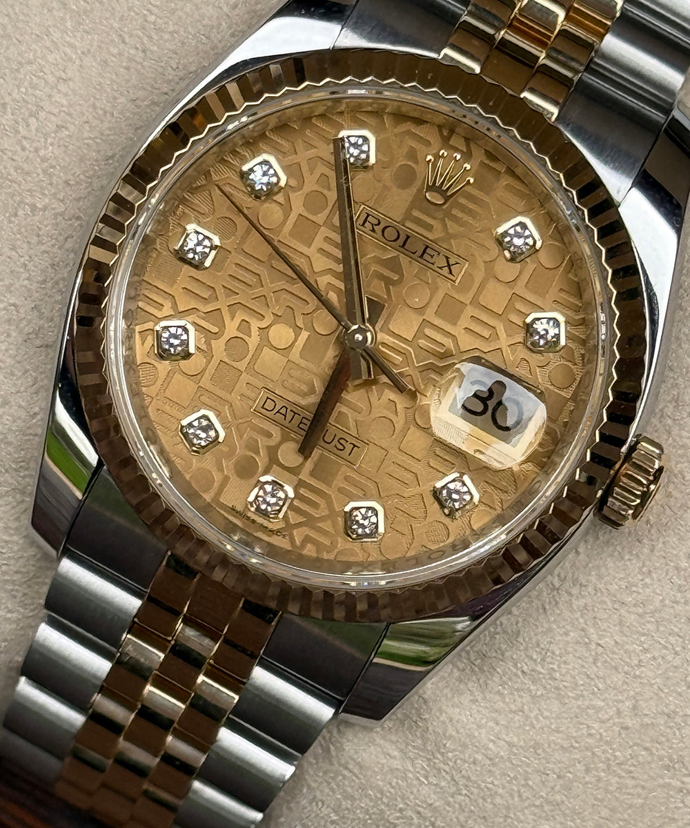 Rolex - Datejust 36 - 116233 - 36 mm - diamond dial jubilee dial
