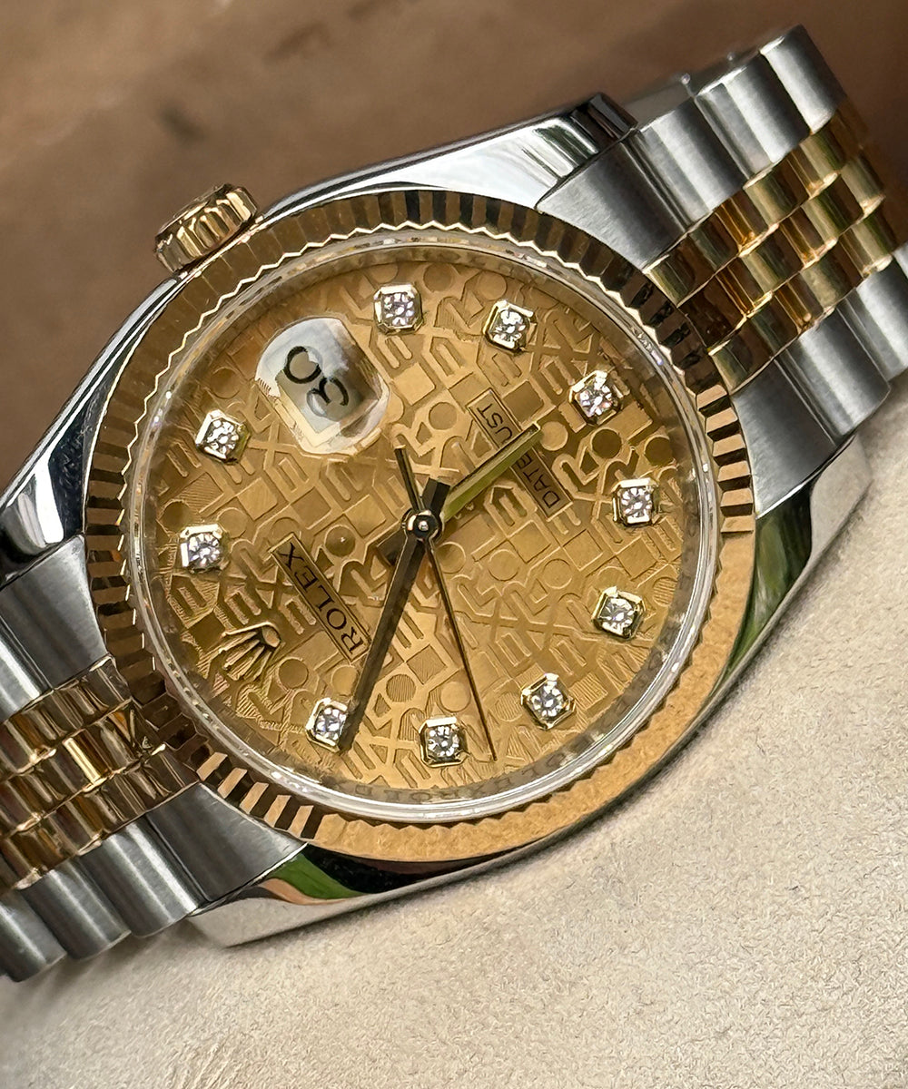 Rolex - Datejust 36 - 116233 - 36 mm - diamond dial jubilee dial