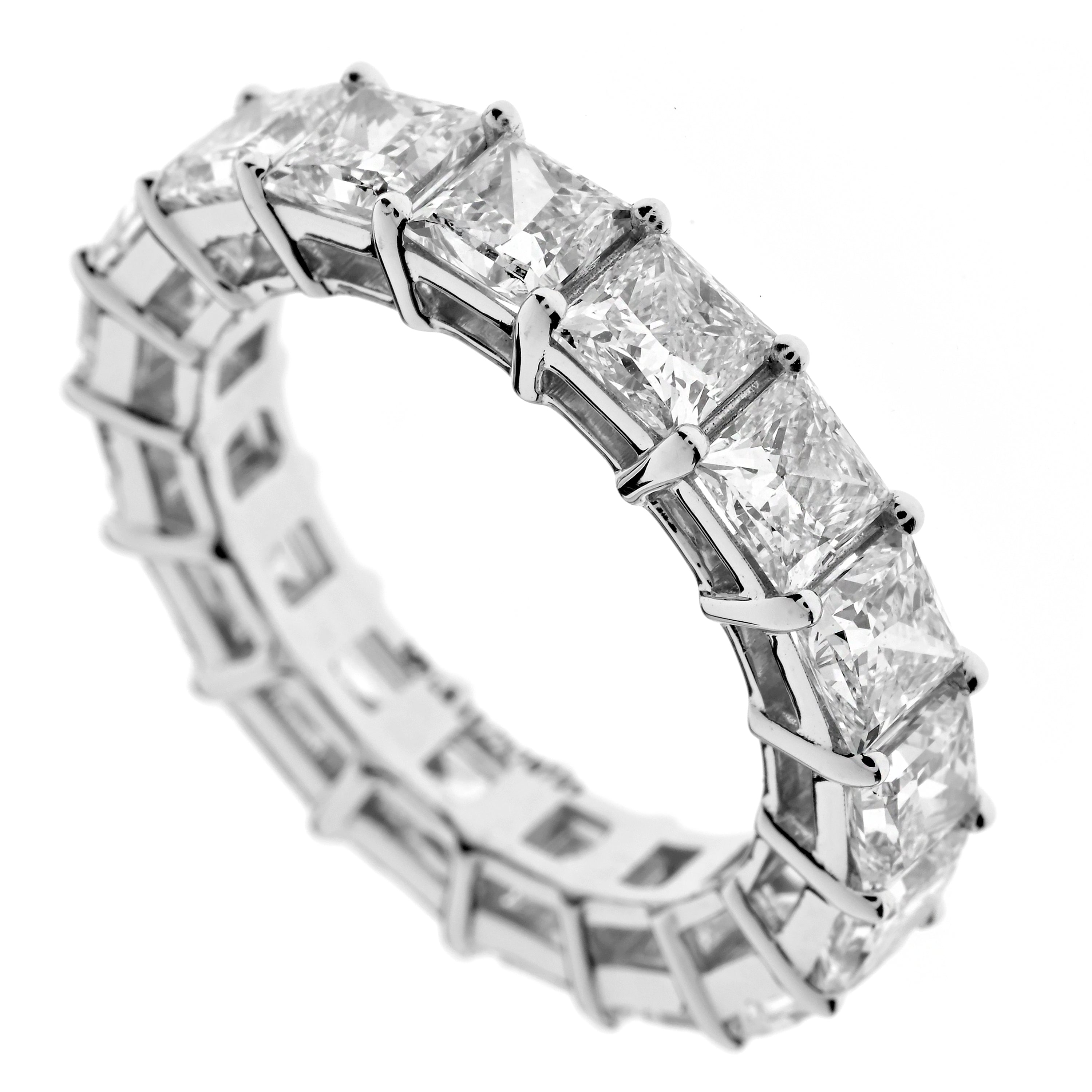 Eternity Ring, Memoire Ring, Diamantring, Princess Cut 6ct