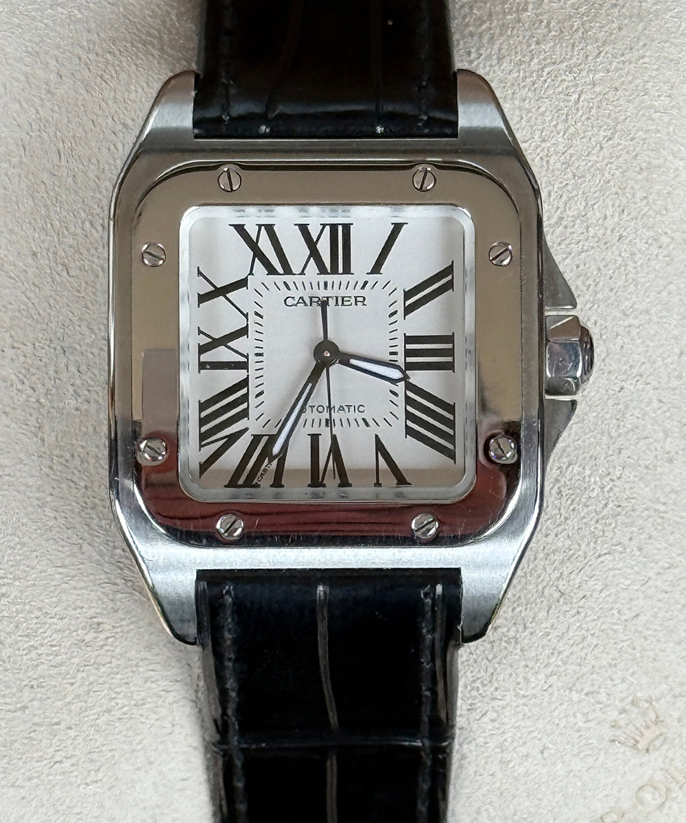 Cartier - Santos 100 - 2878 - 33 x 44 mm - medium model top condition
